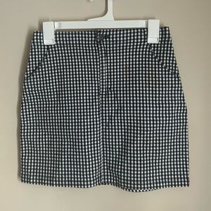 Black Plaid Mini skirt Hollister